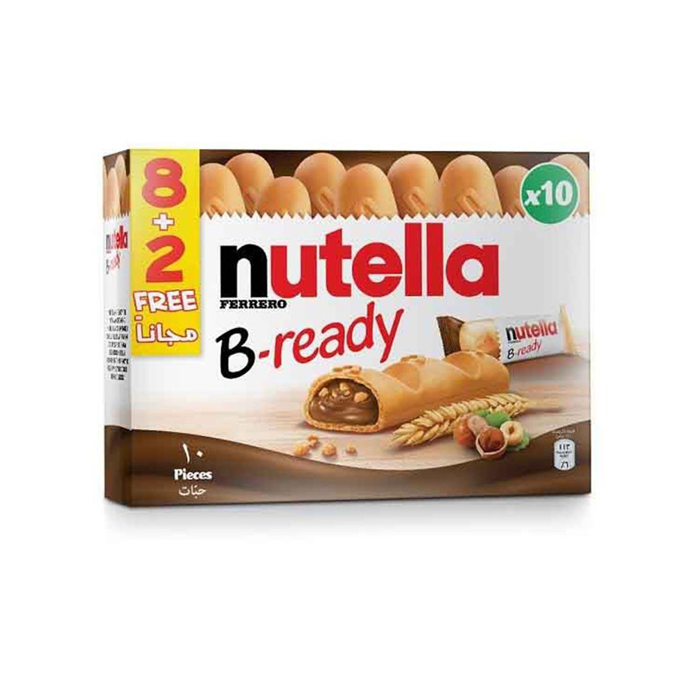 B-ready-1.jpg بیسکویت نوتلا مدل B-ready بسته ۱۰ عددی وزن ۲۲۰ گرم - Image 1