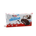 کیک شکلاتی دیلایس با مغز کرم شیری و روکش شکلاتی کیندر 390 gr طرح کریسمس