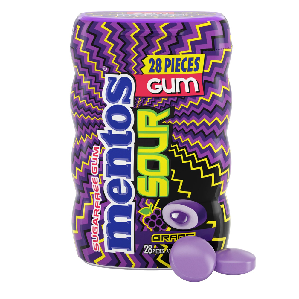 mentos-sour-1.jpg آدامس منتوس ترش بدون قند 56 گرم - Image 1
