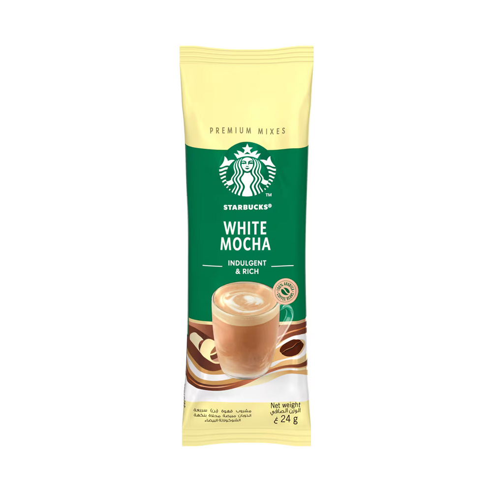 starbucks-coffee-white-mocha-22g-1.jpg قهوه فوری وایت موکا استارباکس ساشه ای 22 گرم STARBUCKS CAFFE WHITE MOCHA - Image 1